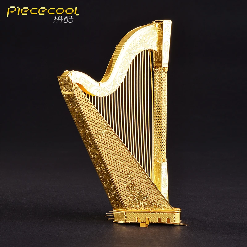 Piececool арфа модель головоломки меаллическая сборка Музыкальные инструменты