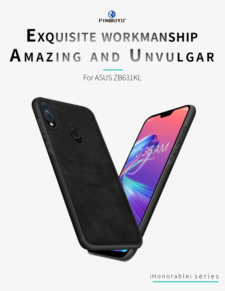 Чехол для Asus Zenfone Max Pro M2 ZB631KL, Винтажный чехол из искусственной кожи, жесткий чехол, чехол s, защитный чехол 6,3''