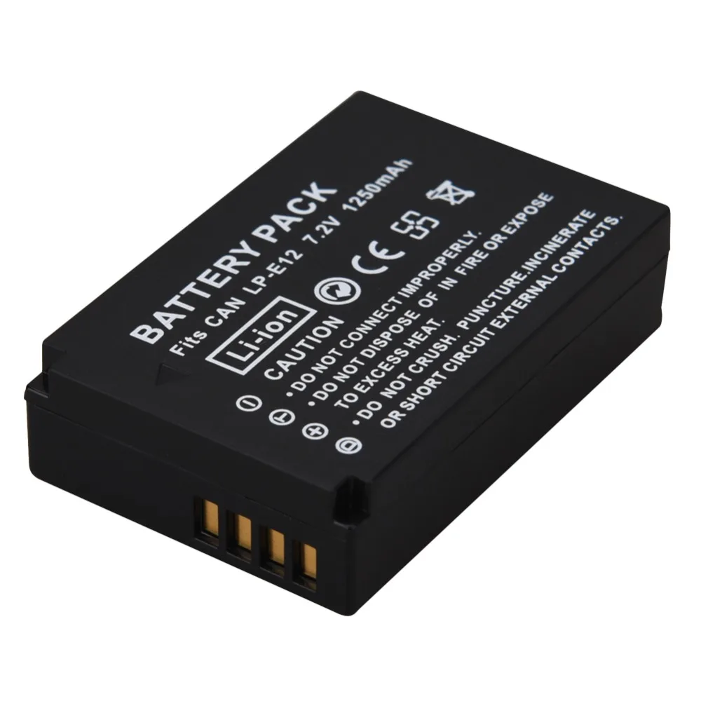 Top Sale 1pc 1250mAh LP E12 LPE12 LP E12 Digital Camera Battery For