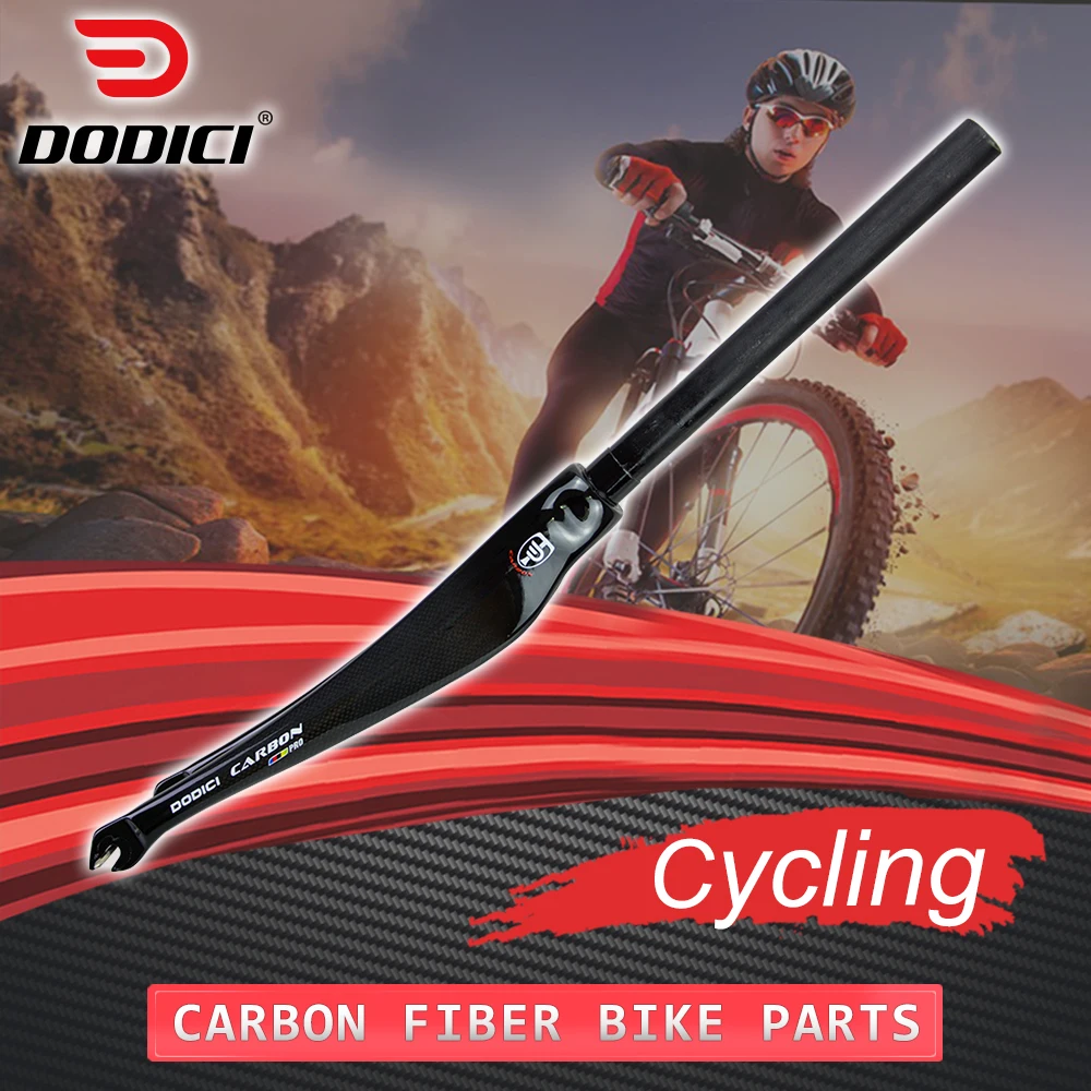 DODICI Pro Carbon Fiber Road Bike Fork Carbon Fibre Forks 3k Gloss