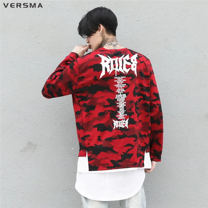 VERSMA 2018 High Street Hip Hop Justin Bieber Purpose Tour Hoodie Men Autumn Korean Harajuku Camouflage Fake Two Piece Hoodies