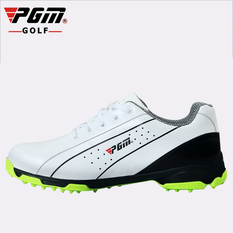 

PGM Man's Golf Shoes Genuine Leather Lace-Up Waterproof 2017 Autumn Ultra Light Sneakers For Man Professional Golf Shoes
