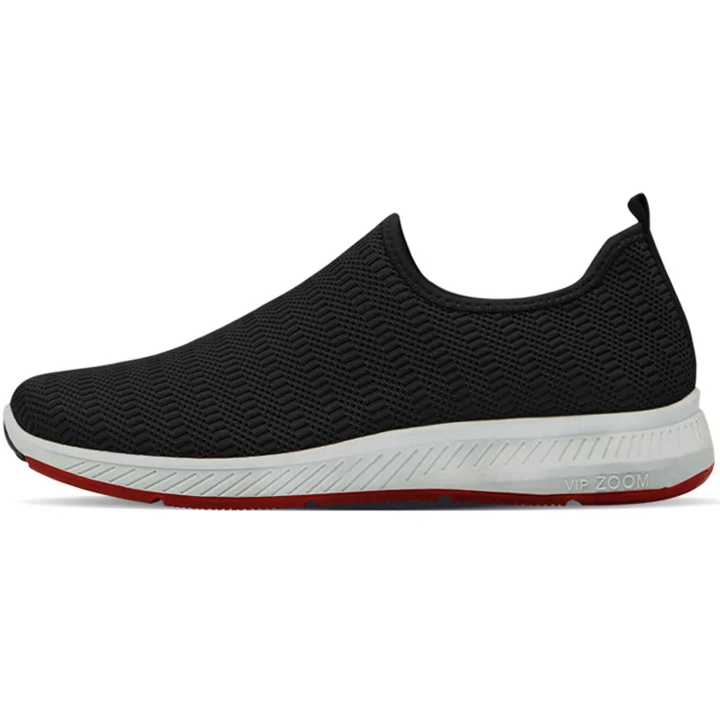 Paperplanes Для Мужчин's SNRD STRIPE Slip-On свет Вес дышащая обувь Sneakers-SN197 - Цвет: Black Shoes