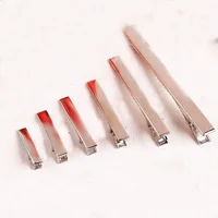 Pinces à cheveux noires de couleur argentée, barrettes plates, épingles à cheveux en fer, accessoires pour cheveux DIY pour femmes et filles, 3.2-5.5cm, haute qualité, 30 pièces/lot 1