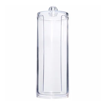 

Round Cosmetic Organizer Makeup Case Cotton Pad Case Box Lipstick Holder Clear