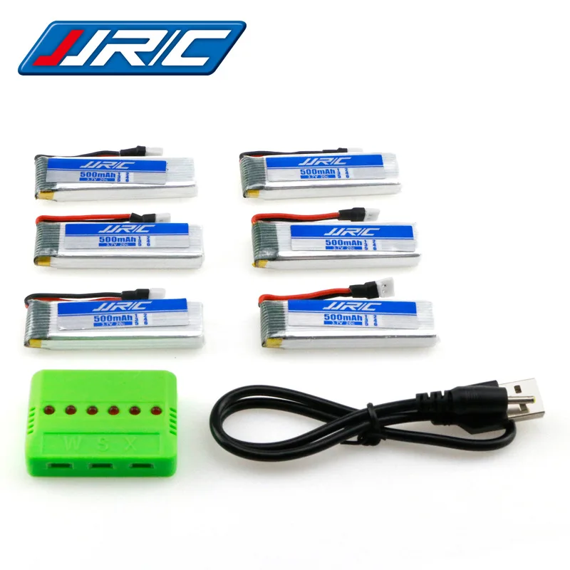 

6pcs/lot JJRC H37 500MAH 3.7 V 20C original battery pack six package accessories bag pocket aerial vehicle