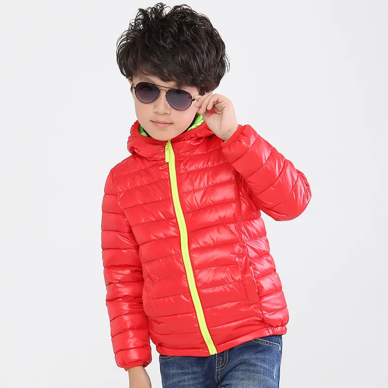 Новое модное зимнее пальто для мальчиков, модная куртка для детей, детская одежда - Цвет: red