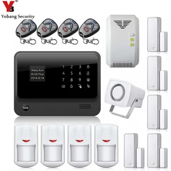

YobangSecurity WiFi House Alarm System Touch Screen Wireless GSM Alarm System Home Security with Gas Sensor Door PIR Detector