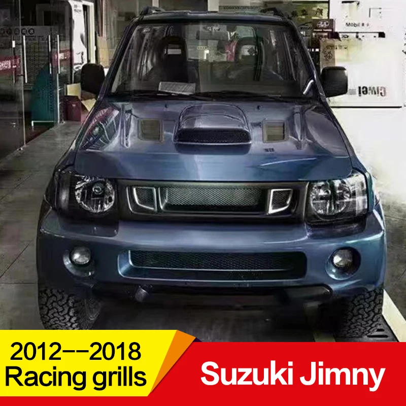 

Use for Suzuki Jimny Racing Grills 2012--2018 Year FRP material Refitt Front Center Racing Grille Cover accessories no car logo