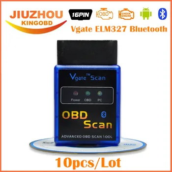 

2016 Vgate ELM327 Bluetooth Mini Scan Tool ELM 327 OBDII Scanners V2.1 OBD2 Scanner Automotivo Escaner Auto OBD II For Android