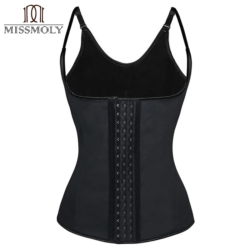 Miss Moly Latex Shoulder Strap Waist Trainer Vest Corset Women Hooks Body Shaper Waist Cincher Tummy Control Slimming Underwear Body : image Miss Moly Latex Shoulder Strap Waist Trainer Vest Corset Women Hooks Body Shaper Waist Cincher Tummy Control Slimming Underwear Body