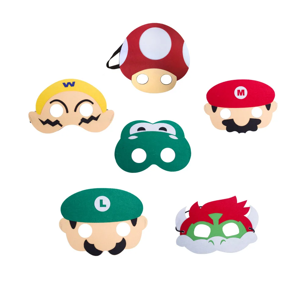 2019 костюмы для косплея из мультфильма «Супер Марио» для мальчиков и девочек, шапка + маска + плащ, костюм «Супер Марио», реквизит для косплея