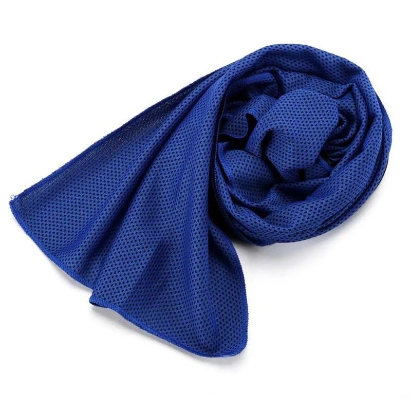 30*90 см охлаждающее полотенце удобное дышащее Летнее спортивное полотенце из микрофибры быстросохнущее прохладное полотенце toalla microfibra - Цвет: Dark Blue