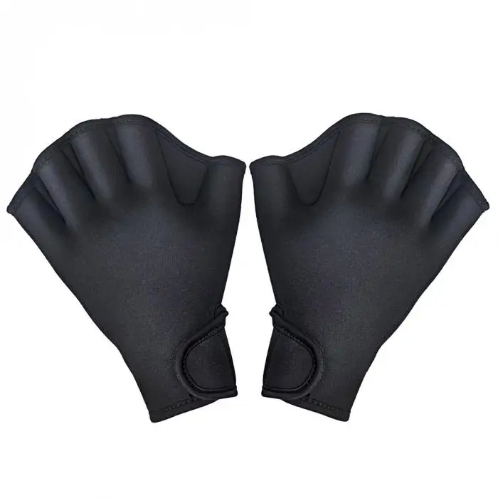 1 пара плавательные перчатки для водных видов фитнеса Водонепроницаемость Aqua Fit Paddle тренировочные перчатки без пальцев ED-доставка