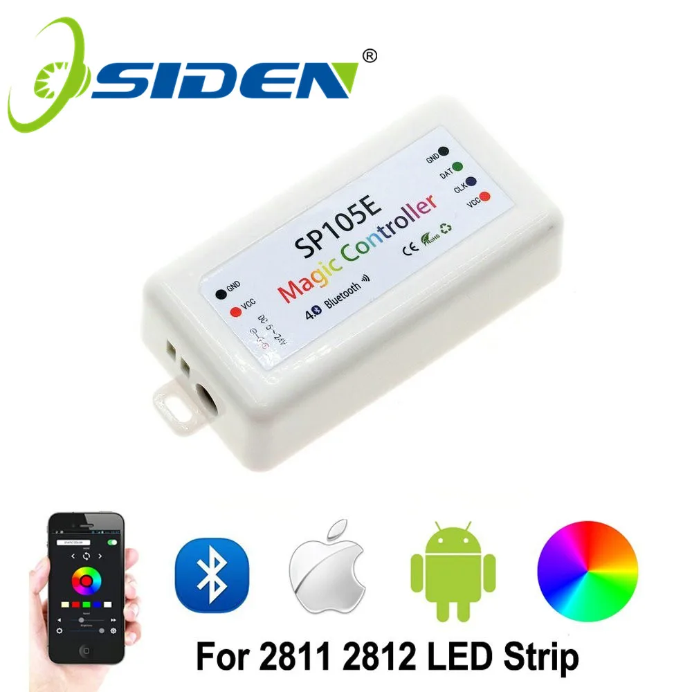 Волшебный контроллер SP105E Bluetooth WS2811 WS2812B светодиодный RGB/RGBW APA102 WS2801 светодиодная