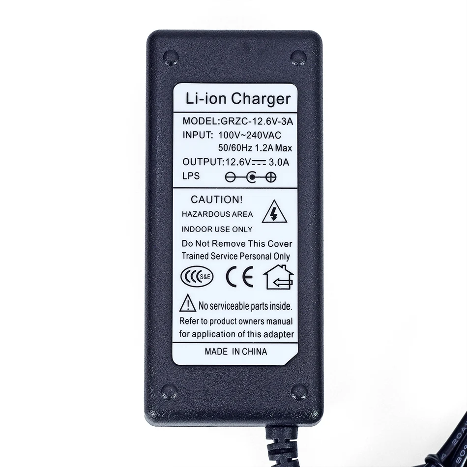 

1 PCS. 12 V 12.6 V 3A AC 100-240 V adapter EU and US converter Connector for Butt. Current Power Lithium-ion Battery Charger