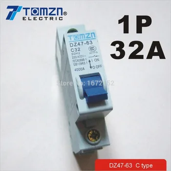 

1P 32A 230/400v~ 50HZ/60HZ Mini Circuit breaker MCB C45 C TYPE