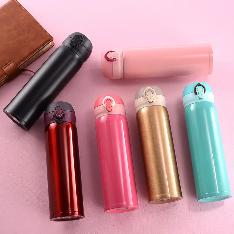 

500ml travel cup thermos stainless steel double wall vacuum cup coffee beverage bottle manufacturers direct sales