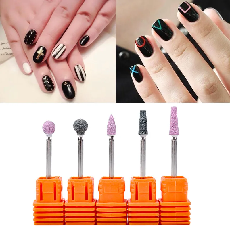 

1pcs Multi-shape Nail Polish Tools Round Cones Grinding Head Bar Quartz Nail Art Manicure Drill Bits Exfoliating Accessories