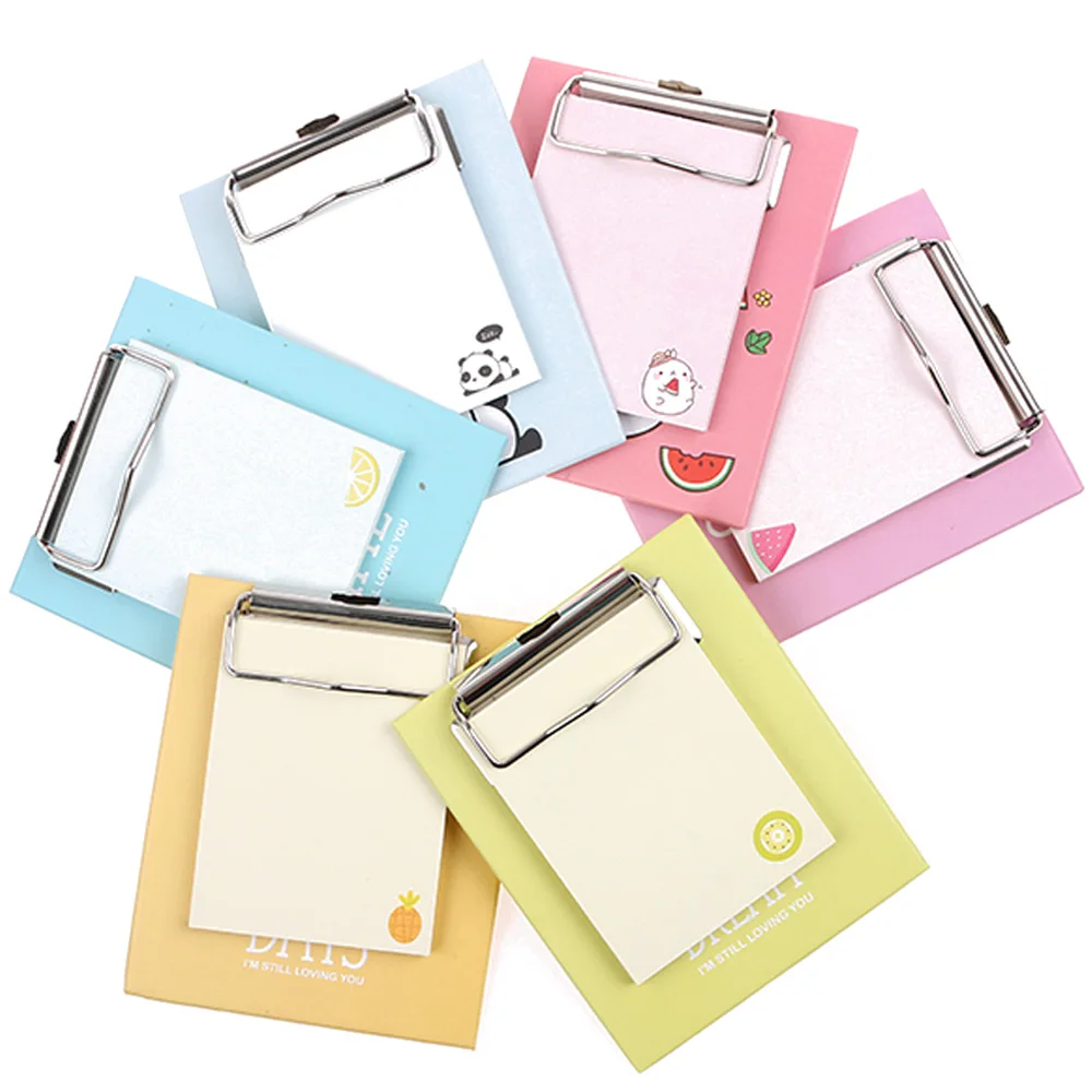 

1xCartoon Mini Clipboard Work Planner Diary Agenda Sticky Notes Memo Notes padss Kawaii Creative Office Stationery