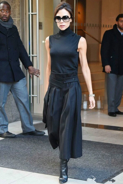 victoria beckham navy dress