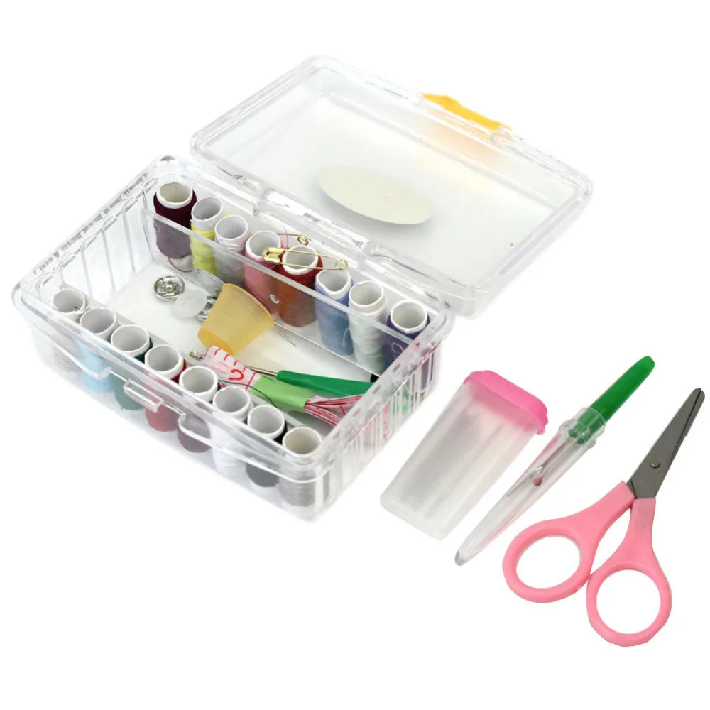

2018 New Needle Thread Spool Tape Measure Scissor Storage Box Sewing Kit Home DIY Sewing Tools