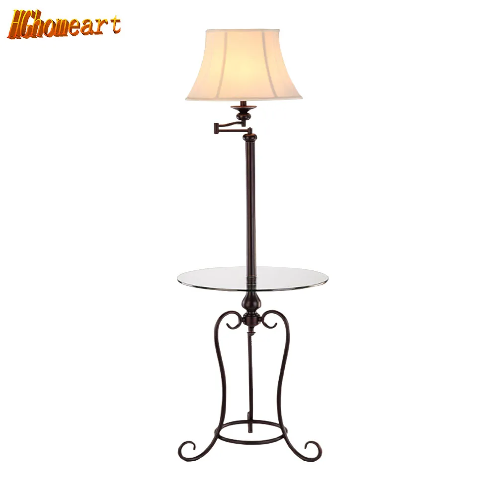 Hghomeart led multifunktions retro stehleuchte e27 schwarze eisen lampen 110 v240 v tisch wohnzimmer