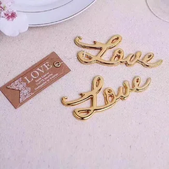 

100pcs Wholesale birthday gifts for husband Love Antique Gold / Silver Beer Love Bottle Opener for wedding favors wa3307