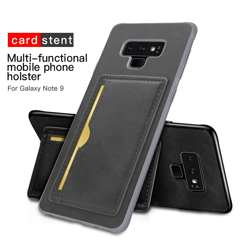 Card stent multi-functional Cover For Samsung Galaxy S10 E S9 S8 Plus Mobile Phone Case note 8/9 all-inclusive soft shell | Мобильные