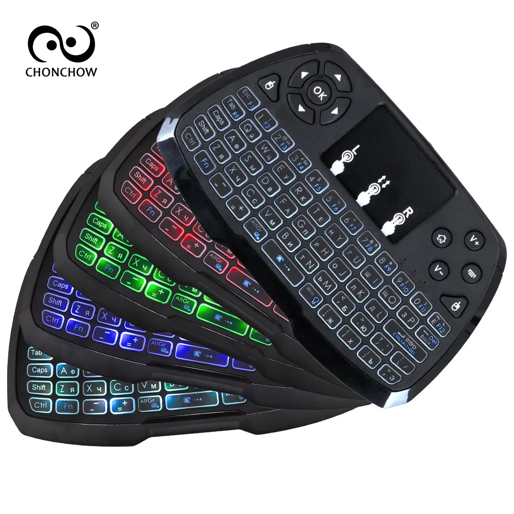 Backlit 2 4GHz Wireless Keyboard Touchpad Mouse Handheld Remote Control 4 Colors Backlight for Android TV 1 Backlit 2 4GHz Wireless Keyboard Touchpad Mouse Handheld Remote Control 4 Colors Backlight for Android TV 2