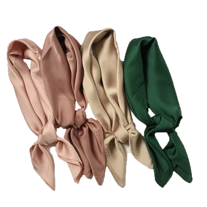 

New bags SCARF women's silk scarf fashion lady square scarves soft shawls pashmina solid color bandana