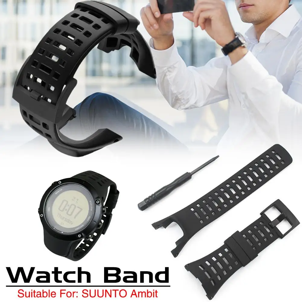 

New Watch Band for SUUNTO Ambit 1 2 3 4 Peak for 2R 2S SAPPHIRE 24MM Men's Rubber Watch Strap Smart Accessories With Tools