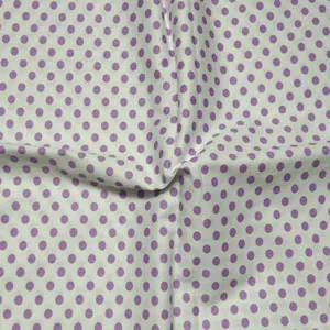 Красивая карамельного цвета с принтом в горошек, чистая трилловая хлопчатобумажная ткань в горошек для самостоятельного шитья, детские постельные принадлежности, стеганое украшение - Цвет: 1pc white purple dot