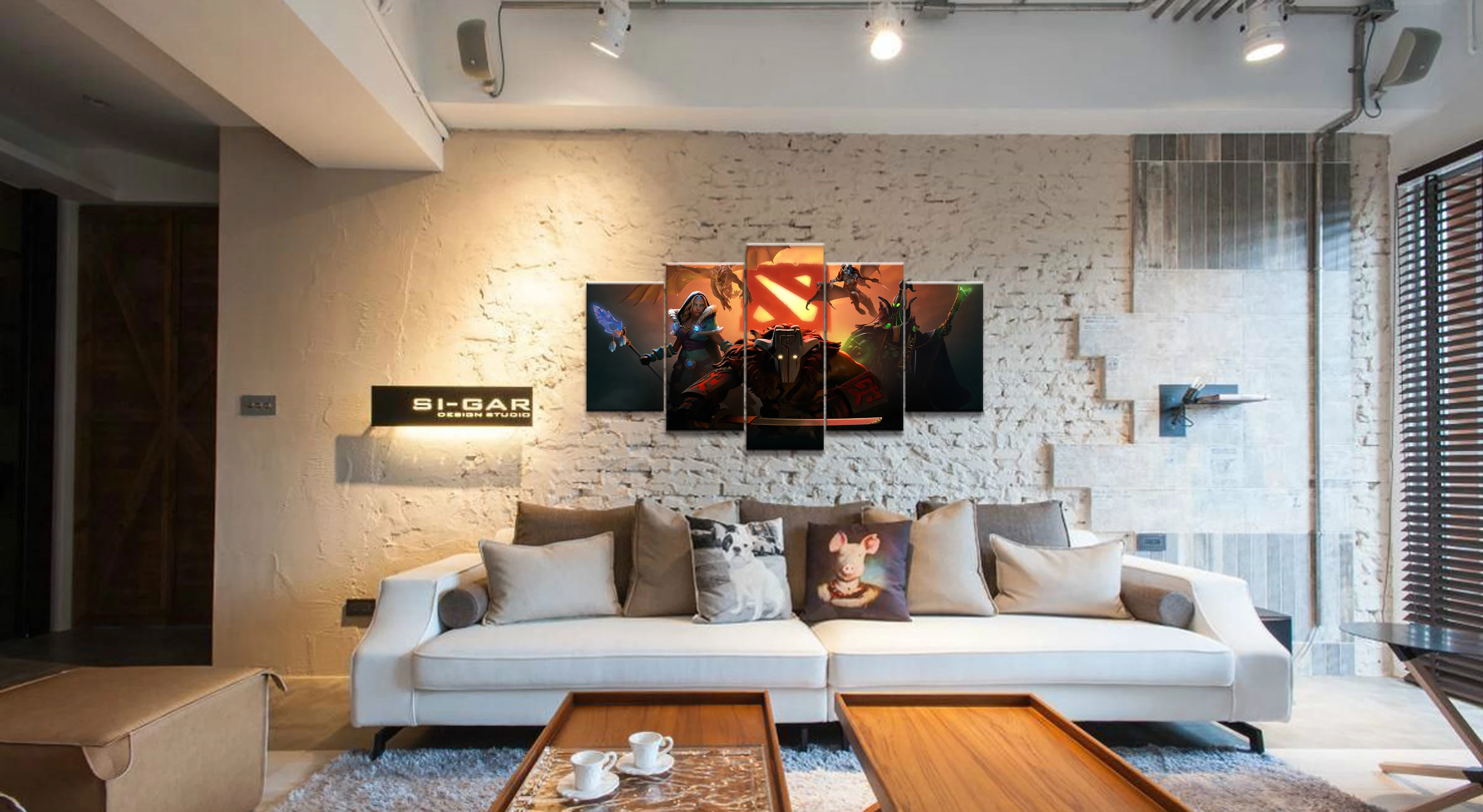  Wall Art Game Poster 5 Pieces DOTA 2 Poster Printed Canvas Painting Pictures Modern Painting On Can