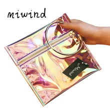 Горячие весело Персонализация Женская Мода флуоресценции Цвет сумка аппаратные средства из ЕС стандартный высокое качество ПВХ