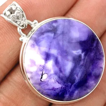 

Genuine TIF Jasper Pendant 100% 925 Sterling Silver Jewelry 40mm AP1325