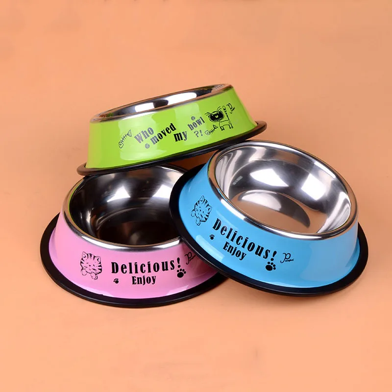 Stainless Steel Dog Bowl Travel Pet Dry Food Bowls for All Sized Cats
