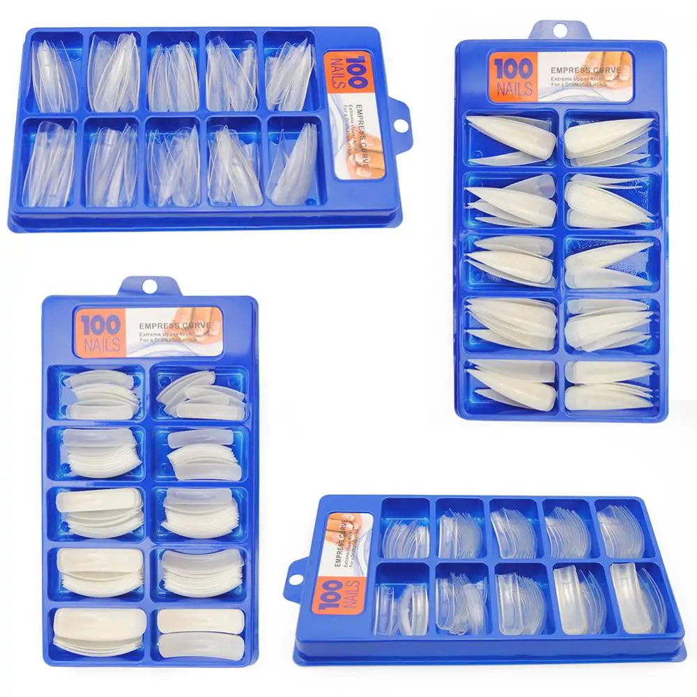 

20/50/100Pcs Fake False Nails Art Tip Adhesive Nail Artificial Design For Nail Extensions Polish Sticker Everything For Manicure