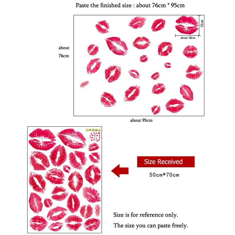Распродажа, наклейки на стену с изображением поцелуев, наклейки на стену с принтом губ, 7086, декоративные, adesivo de parede, съемные виниловые наклейки на стену
