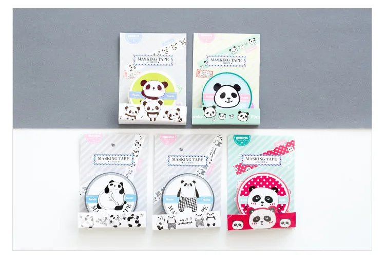 JUKUAI 30 шт./лот Kawaii Panda клейкой ленты Блестящий Бумага васи ленты блеск Декоративные Дневник наклейки канцелярские 7137