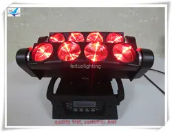 8psc 10 Вт led паук свет 4in1 led луча паук moving head dj light