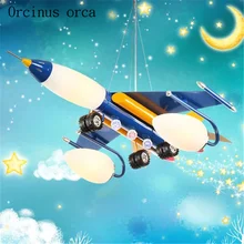 

Cartoon creative aircraft chandelier boy bedroom children's room lamp fighter eye protection LED Chandelier free shipping
