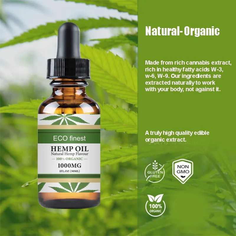 

2019 100% Brand new and high quality Essential Oil Hemp Seed Relieve Stress Pain Care Easy Sleep Relax Soothing