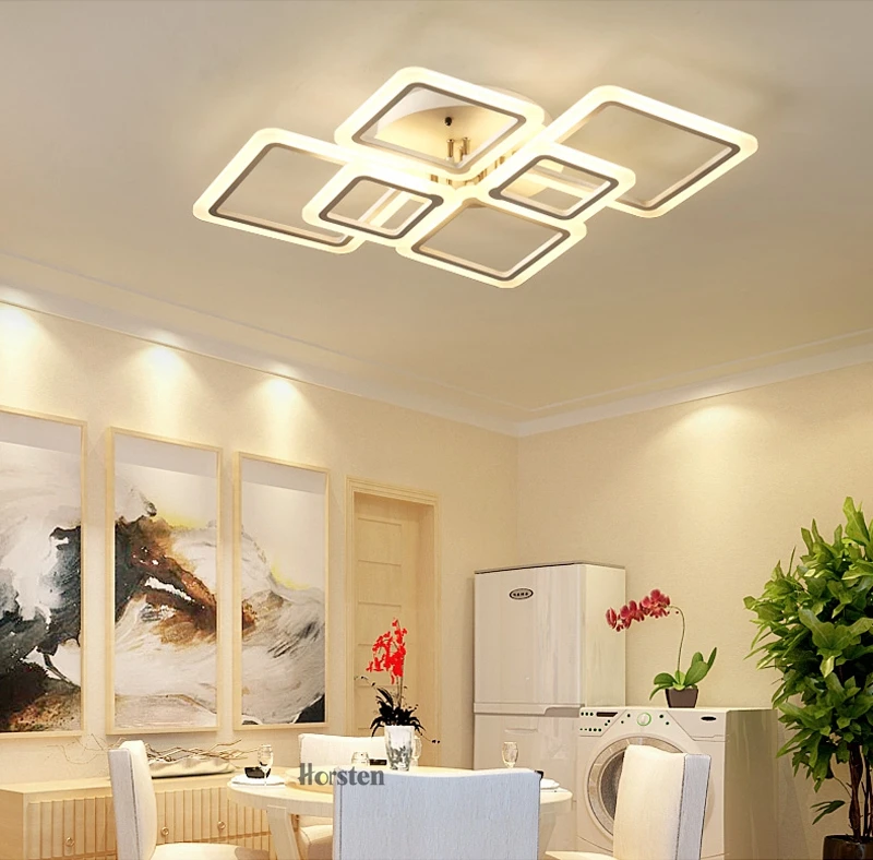 Modern Creative Acrylic LED Ceiling Lights Lamp Overlapping Frames Luxury Ceiling Lamps For Living Room Dining Room Bedroom (3)