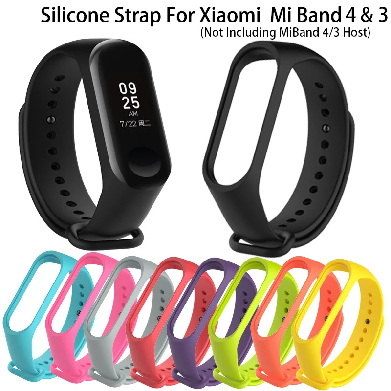 Универсальный силиконовый ремешок для Xiaomi mi Band 4 3 Smart сменный Браслет