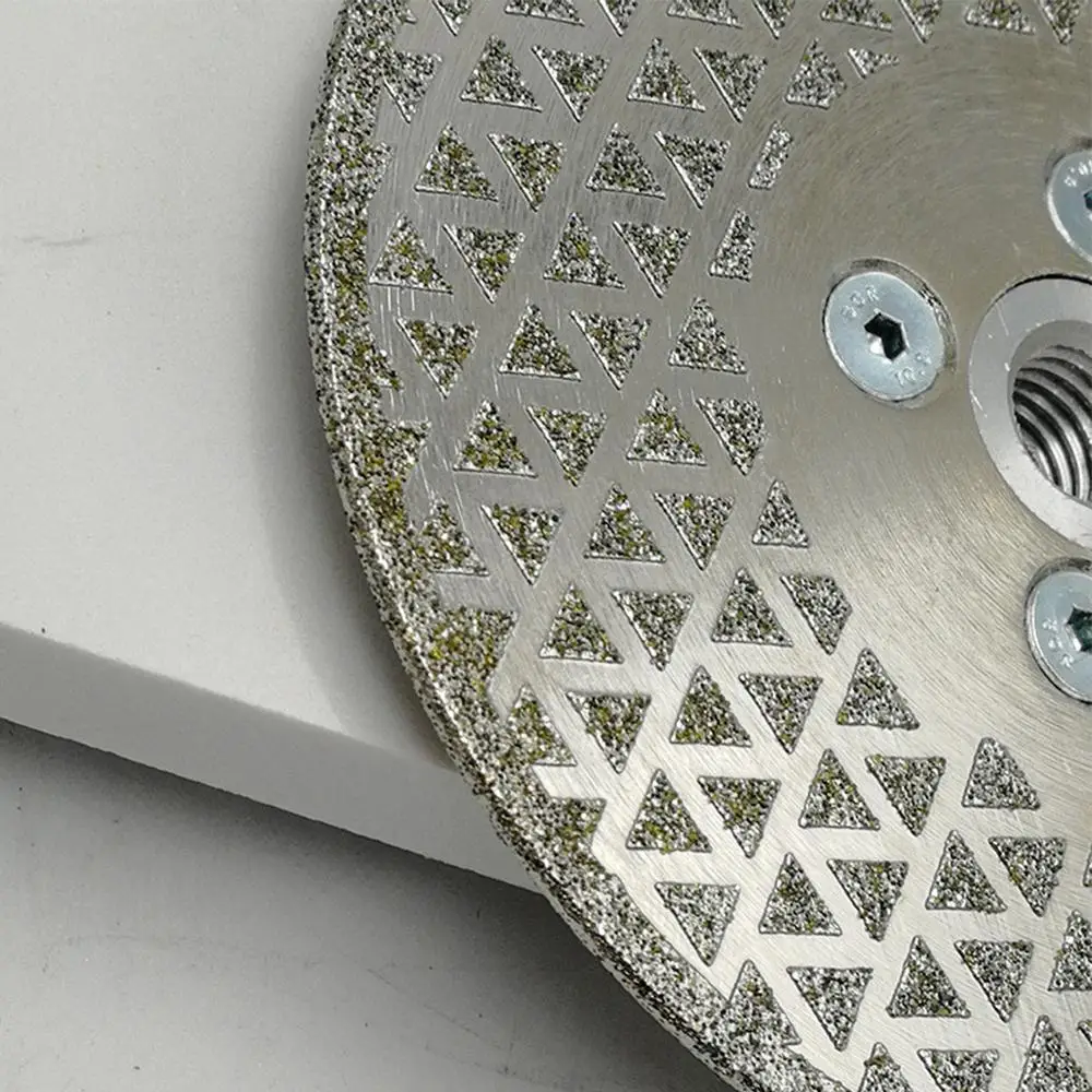 4.5 inch Both side coated with triangle spots diamond disc 115mm Electroplated diamond cutting & grinding blade M14 Thread