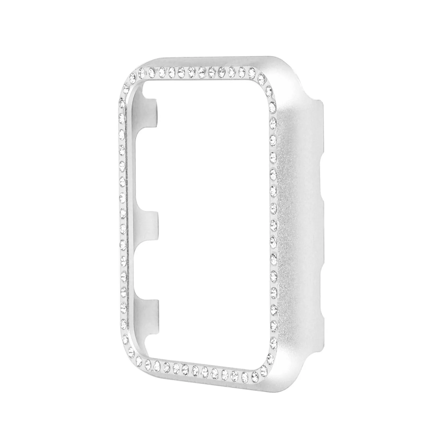 DAHASE Алмазная Алюминевая металлическая крышка для Apple чехол для часов серии 3 серии 2 серии 1 38 мм 42 мм чехол для iWatch Защитная крышка полосы - Цвет ремешка: Серебристый