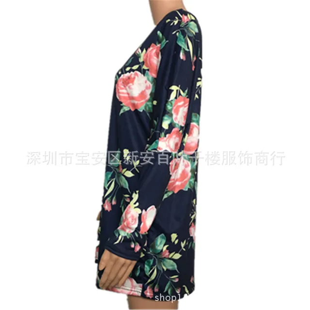 MODENGYUNMA Pregnant Maternity New Long Sleeve Round Neck Maternity Clothes Medium And Long Section Pregnancy Tee Shirt Vestidos