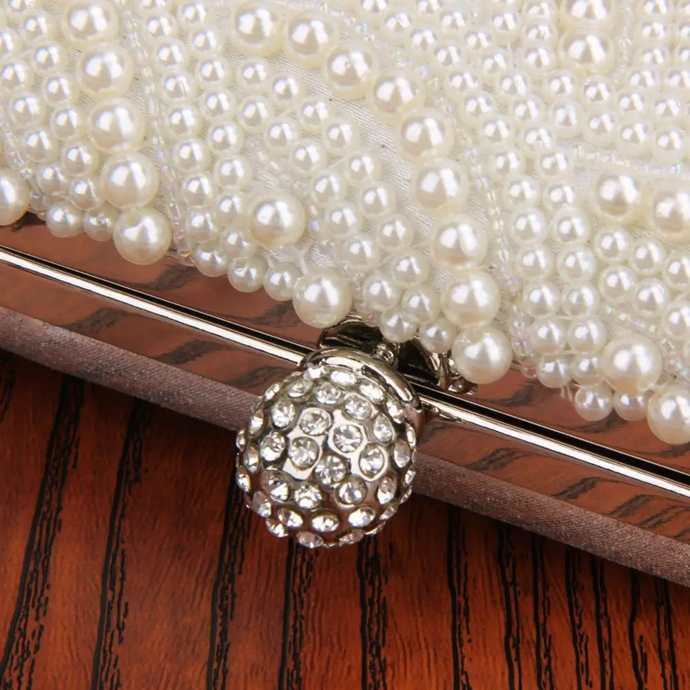 Женская сумка овальной формы, украшенная жемчугом, белый клатч, элегантная сумка на плечо с цепочкой, свадебная сумочка, клатч для женщин Z80