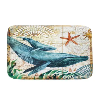 

Sea Animal Pattern Bathroom Mat Carpet Bathroom Door Mat Water-absorbing Non-slip Mat Bathroom Supplies Decoration